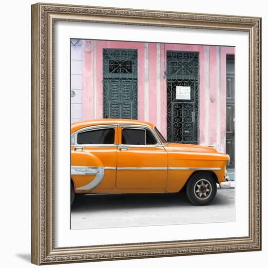 Cuba Fuerte Collection SQ - Bel Air Classic Orange Car-Philippe Hugonnard-Framed Photographic Print