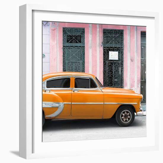 Cuba Fuerte Collection SQ - Bel Air Classic Orange Car-Philippe Hugonnard-Framed Photographic Print