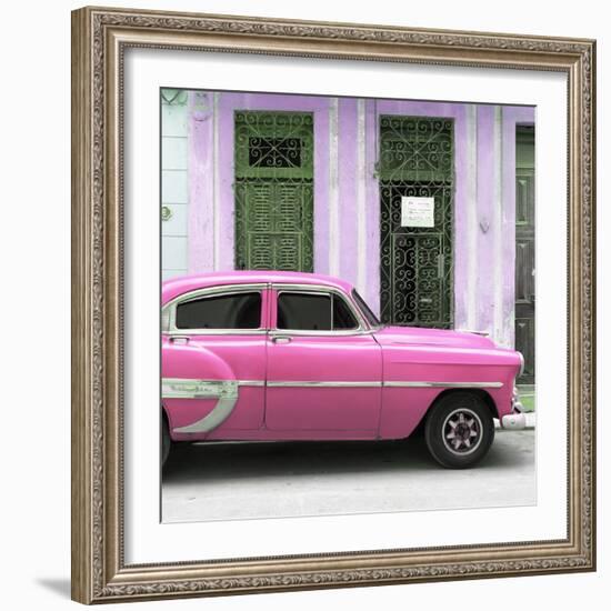 Cuba Fuerte Collection SQ - Bel Air Classic Pink Car-Philippe Hugonnard-Framed Photographic Print