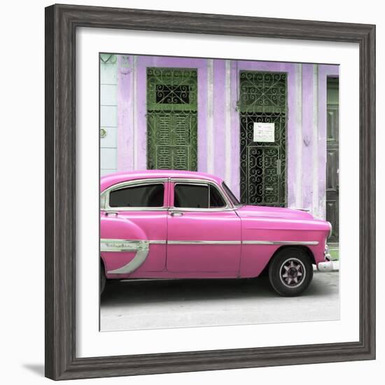 Cuba Fuerte Collection SQ - Bel Air Classic Pink Car-Philippe Hugonnard-Framed Photographic Print