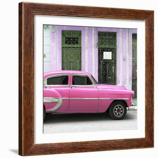 Cuba Fuerte Collection SQ - Bel Air Classic Pink Car-Philippe Hugonnard-Framed Photographic Print