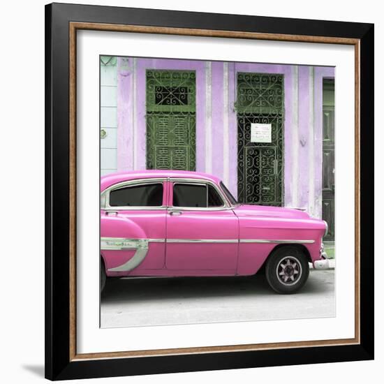 Cuba Fuerte Collection SQ - Bel Air Classic Pink Car-Philippe Hugonnard-Framed Photographic Print