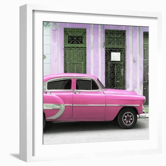 Cuba Fuerte Collection SQ - Bel Air Classic Pink Car-Philippe Hugonnard-Framed Photographic Print