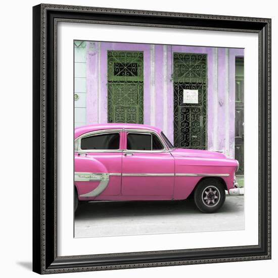 Cuba Fuerte Collection SQ - Bel Air Classic Pink Car-Philippe Hugonnard-Framed Photographic Print
