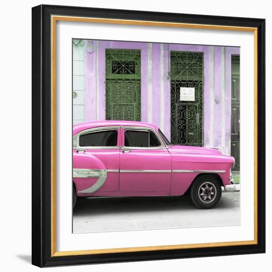 Cuba Fuerte Collection SQ - Bel Air Classic Pink Car-Philippe Hugonnard-Framed Photographic Print