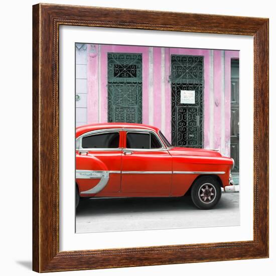 Cuba Fuerte Collection SQ - Bel Air Classic Red Car-Philippe Hugonnard-Framed Photographic Print