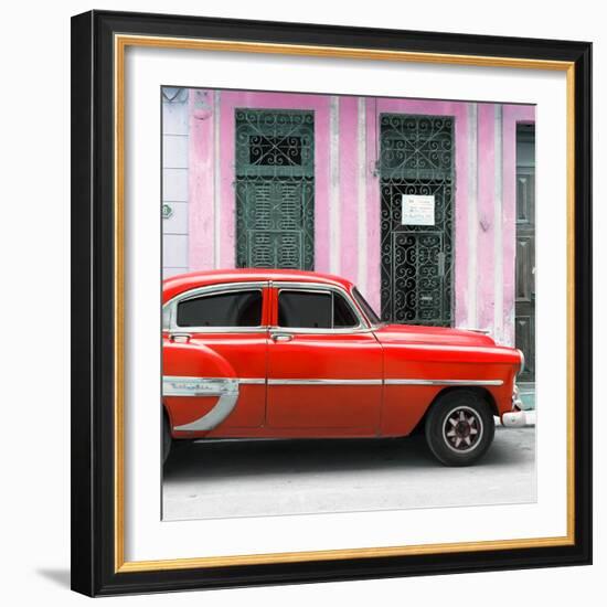 Cuba Fuerte Collection SQ - Bel Air Classic Red Car-Philippe Hugonnard-Framed Photographic Print