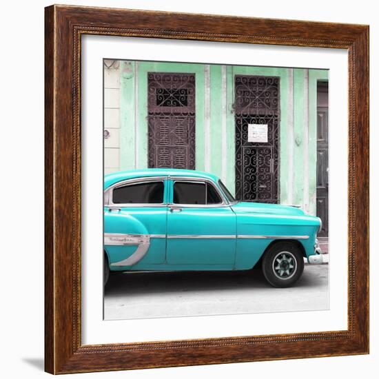 Cuba Fuerte Collection SQ - Bel Air Classic Turquoise Car-Philippe Hugonnard-Framed Photographic Print