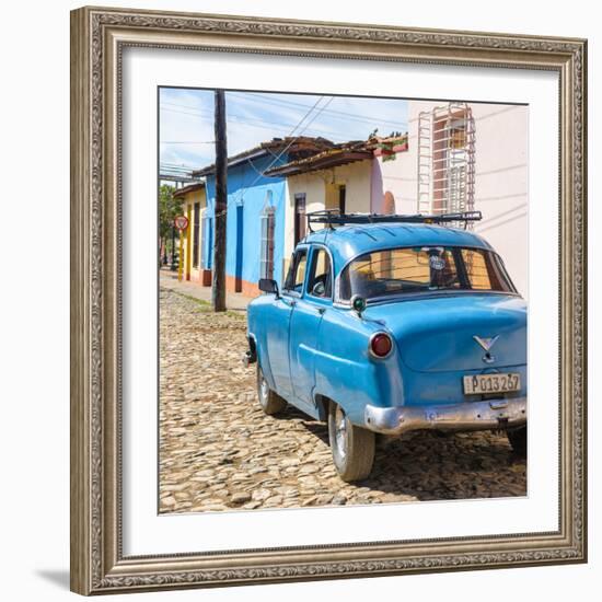 Cuba Fuerte Collection SQ - Blue Car in Trinidad-Philippe Hugonnard-Framed Photographic Print