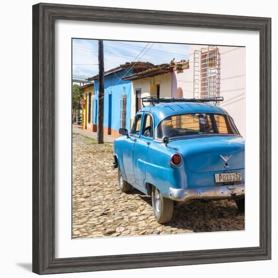 Cuba Fuerte Collection SQ - Blue Car in Trinidad-Philippe Hugonnard-Framed Photographic Print