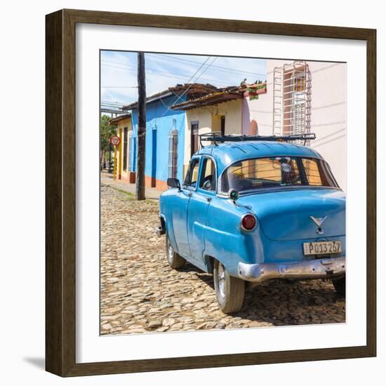 Cuba Fuerte Collection SQ - Blue Car in Trinidad-Philippe Hugonnard-Framed Photographic Print