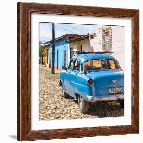 Cuba Fuerte Collection SQ - Blue Car in Trinidad-Philippe Hugonnard-Framed Photographic Print