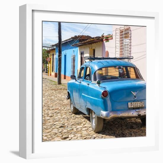 Cuba Fuerte Collection SQ - Blue Car in Trinidad-Philippe Hugonnard-Framed Photographic Print