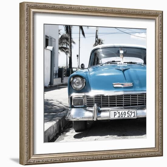 Cuba Fuerte Collection SQ - Blue Chevy-Philippe Hugonnard-Framed Photographic Print