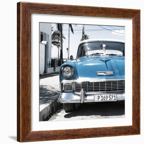 Cuba Fuerte Collection SQ - Blue Chevy-Philippe Hugonnard-Framed Photographic Print