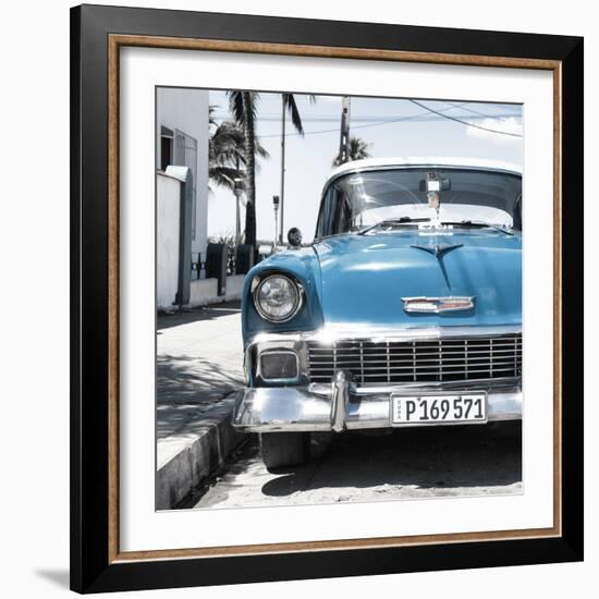 Cuba Fuerte Collection SQ - Blue Chevy-Philippe Hugonnard-Framed Photographic Print