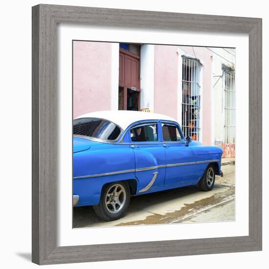 Cuba Fuerte Collection SQ - Blue Cuban Taxi-Philippe Hugonnard-Framed Photographic Print