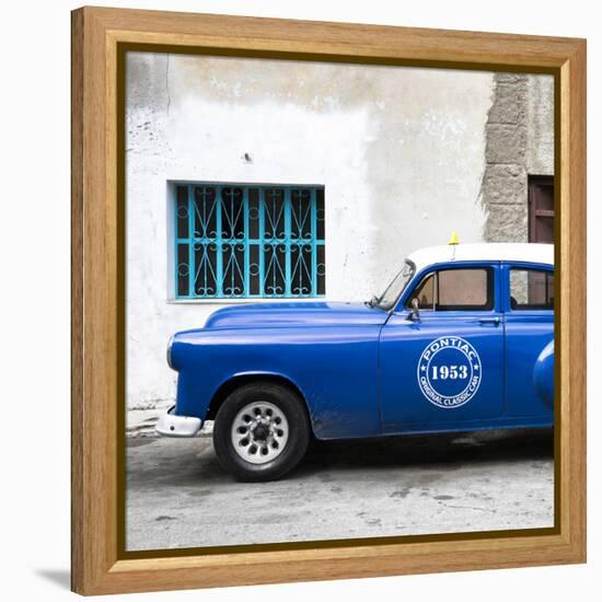 Cuba Fuerte Collection SQ - Blue Pontiac 1953 Original Classic Car-Philippe Hugonnard-Framed Stretched Canvas