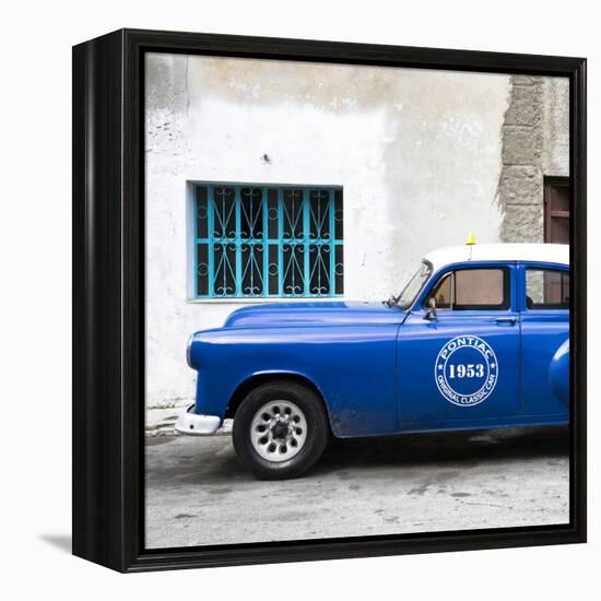 Cuba Fuerte Collection SQ - Blue Pontiac 1953 Original Classic Car-Philippe Hugonnard-Framed Stretched Canvas