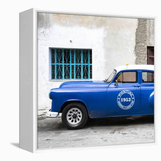 Cuba Fuerte Collection SQ - Blue Pontiac 1953 Original Classic Car-Philippe Hugonnard-Framed Stretched Canvas