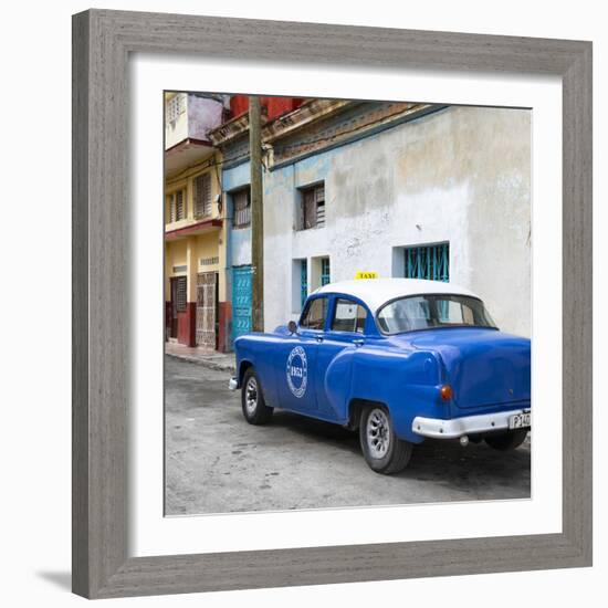 Cuba Fuerte Collection SQ - Blue Taxi Pontiac 1953-Philippe Hugonnard-Framed Photographic Print