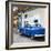 Cuba Fuerte Collection SQ - Blue Taxi Pontiac 1953-Philippe Hugonnard-Framed Photographic Print