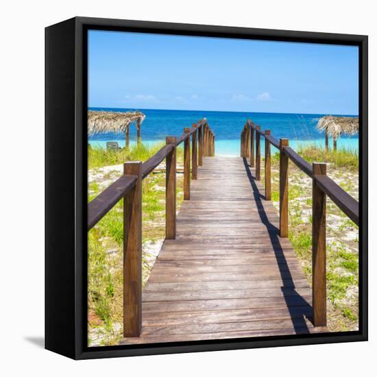 Cuba Fuerte Collection SQ - Boardwalk on the Beach III-Philippe Hugonnard-Framed Stretched Canvas