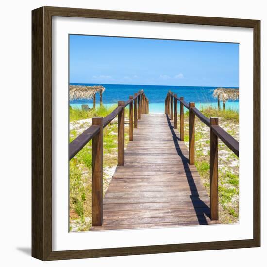 Cuba Fuerte Collection SQ - Boardwalk on the Beach III-Philippe Hugonnard-Framed Photographic Print