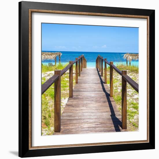 Cuba Fuerte Collection SQ - Boardwalk on the Beach III-Philippe Hugonnard-Framed Photographic Print