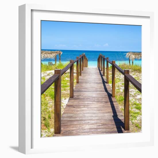 Cuba Fuerte Collection SQ - Boardwalk on the Beach III-Philippe Hugonnard-Framed Photographic Print