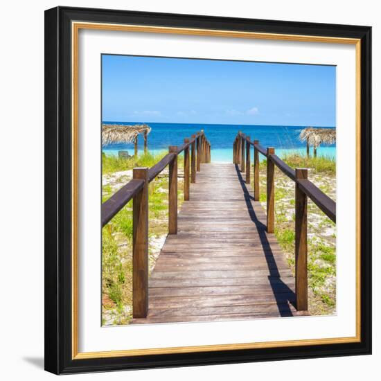 Cuba Fuerte Collection SQ - Boardwalk on the Beach III-Philippe Hugonnard-Framed Photographic Print