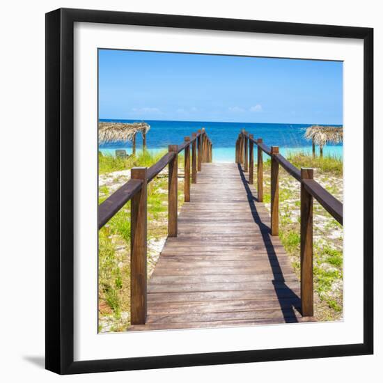 Cuba Fuerte Collection SQ - Boardwalk on the Beach III-Philippe Hugonnard-Framed Premium Photographic Print