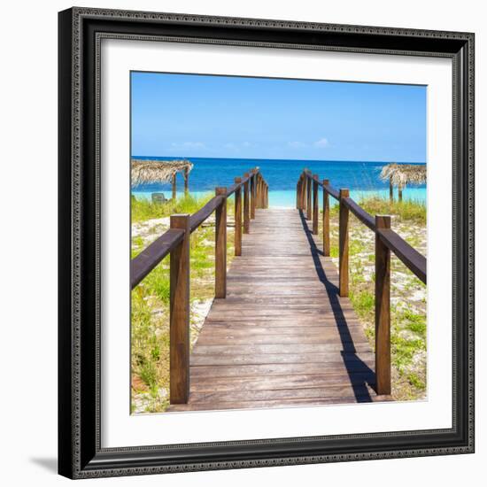 Cuba Fuerte Collection SQ - Boardwalk on the Beach III-Philippe Hugonnard-Framed Premium Photographic Print