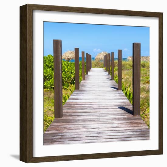 Cuba Fuerte Collection SQ - Boardwalk on the Beach-Philippe Hugonnard-Framed Photographic Print