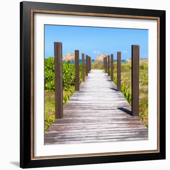 Cuba Fuerte Collection SQ - Boardwalk on the Beach-Philippe Hugonnard-Framed Photographic Print