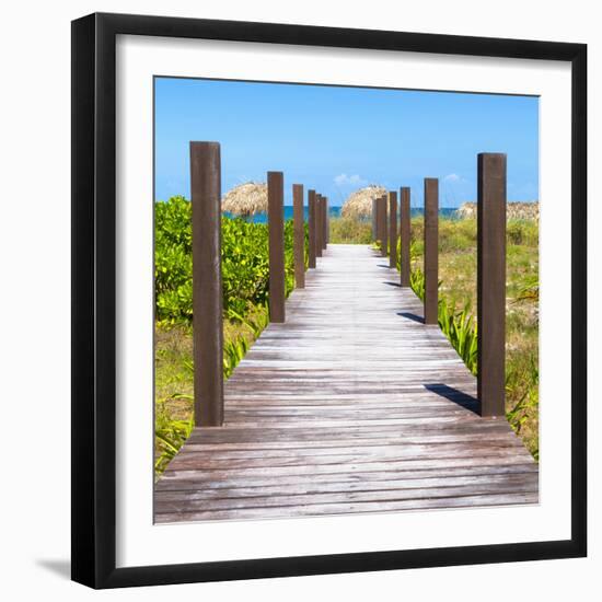 Cuba Fuerte Collection SQ - Boardwalk on the Beach-Philippe Hugonnard-Framed Photographic Print