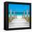 Cuba Fuerte Collection SQ - Boardwalk on the Beach-Philippe Hugonnard-Framed Stretched Canvas