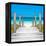 Cuba Fuerte Collection SQ - Boardwalk on the Beach-Philippe Hugonnard-Framed Stretched Canvas