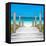 Cuba Fuerte Collection SQ - Boardwalk on the Beach-Philippe Hugonnard-Framed Stretched Canvas