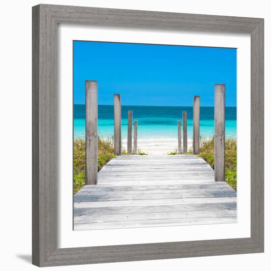 Cuba Fuerte Collection SQ - Boardwalk on the Beach-Philippe Hugonnard-Framed Photographic Print