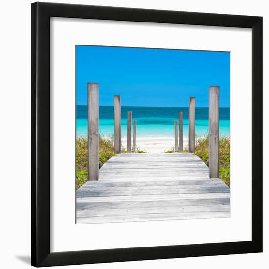 Cuba Fuerte Collection SQ - Boardwalk on the Beach-Philippe Hugonnard-Framed Photographic Print