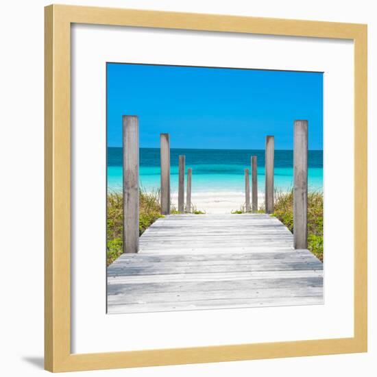 Cuba Fuerte Collection SQ - Boardwalk on the Beach-Philippe Hugonnard-Framed Photographic Print