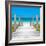 Cuba Fuerte Collection SQ - Boardwalk on the Beach-Philippe Hugonnard-Framed Photographic Print