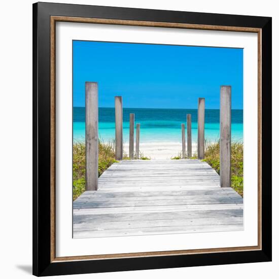 Cuba Fuerte Collection SQ - Boardwalk on the Beach-Philippe Hugonnard-Framed Photographic Print