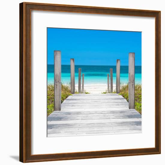 Cuba Fuerte Collection SQ - Boardwalk on the Beach-Philippe Hugonnard-Framed Photographic Print