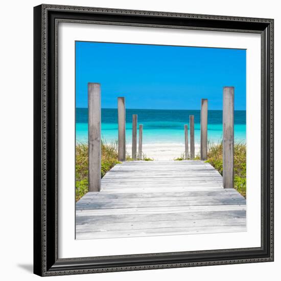 Cuba Fuerte Collection SQ - Boardwalk on the Beach-Philippe Hugonnard-Framed Photographic Print