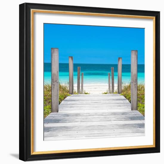 Cuba Fuerte Collection SQ - Boardwalk on the Beach-Philippe Hugonnard-Framed Photographic Print