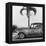 Cuba Fuerte Collection SQ BW - Beautiful Retro Black Car-Philippe Hugonnard-Framed Stretched Canvas