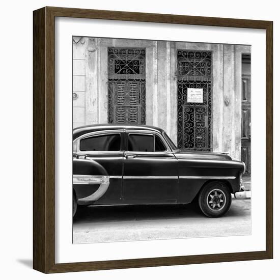 Cuba Fuerte Collection SQ BW - Bel Air Classic Car-Philippe Hugonnard-Framed Photographic Print