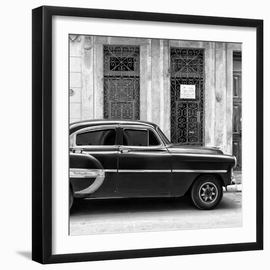 Cuba Fuerte Collection SQ BW - Bel Air Classic Car-Philippe Hugonnard-Framed Photographic Print